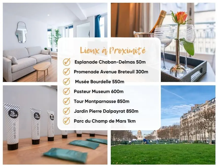 Le Pacino - Appartement 1 Chambre - Invalides Tour Eiffel -4 Personnes Paris Daire